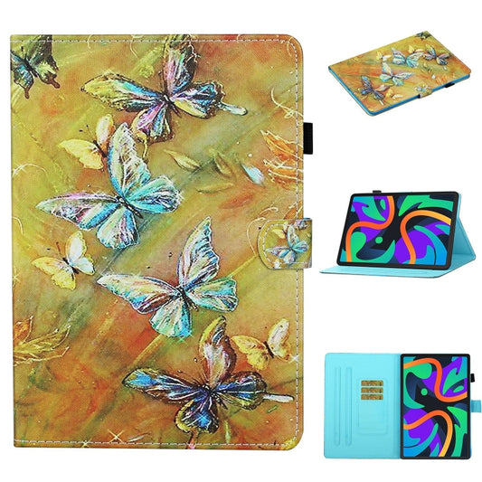 For Lenovo Tab M11/ Xiaoxin Pad 11 2024 Coloured Drawing Stitching Smart Leather Tablet Case(Butterfly) - Lenovo by PMC Jewellery | Online Shopping South Africa | PMC Jewellery | Buy Now Pay Later Mobicred