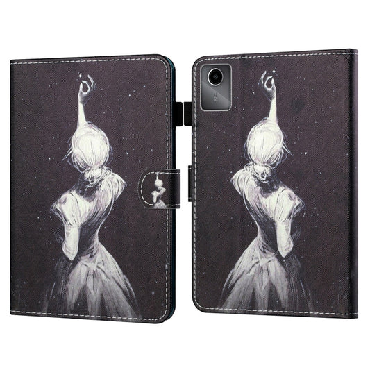 For Lenovo Tab M11/ Xiaoxin Pad 11 2024 Coloured Drawing Stitching Smart Leather Tablet Case(Star Girl) - Lenovo by PMC Jewellery | Online Shopping South Africa | PMC Jewellery | Buy Now Pay Later Mobicred