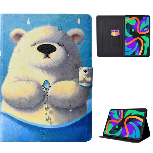 For Lenovo Tab M11/ Xiaoxin Pad 11 2024 Voltage Coloured Drawing Smart Leather Tablet Case(Polar Bear) - Lenovo by PMC Jewellery | Online Shopping South Africa | PMC Jewellery | Buy Now Pay Later Mobicred