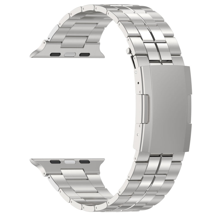 For Apple Watch Series 4 40mm Tortoise Buckle Titanium Steel Watch Band(Silver) - Watch Bands by PMC Jewellery | Online Shopping South Africa | PMC Jewellery