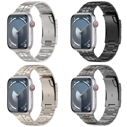 For Apple Watch SE 2023 40mm Tortoise Buckle Titanium Steel Watch Band(Silver) - Watch Bands by PMC Jewellery | Online Shopping South Africa | PMC Jewellery