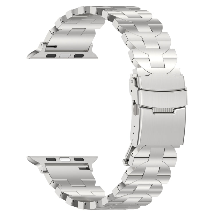 For Apple Watch SE 2023 40mm Butterfly Type Titanium Steel Watch Band(Silver) - Watch Bands by PMC Jewellery | Online Shopping South Africa | PMC Jewellery