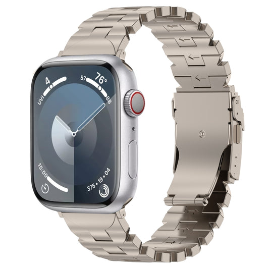 For Apple Watch Series 9 41mm Butterfly Type Titanium Steel Watch Band(Titanium) - Watch Bands by PMC Jewellery | Online Shopping South Africa | PMC Jewellery