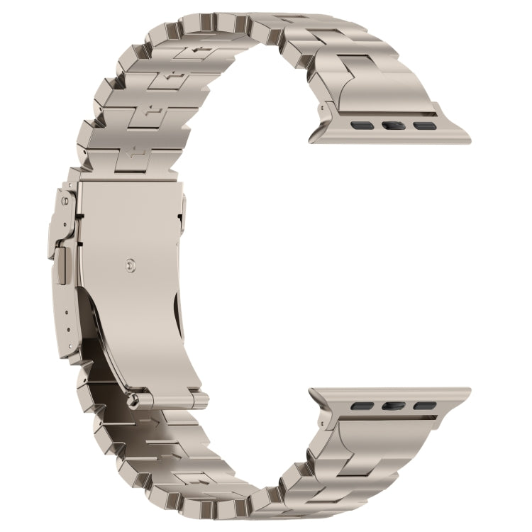 For Apple Watch Series 8 41mm Butterfly Type Titanium Steel Watch Band(Titanium) - Watch Bands by PMC Jewellery | Online Shopping South Africa | PMC Jewellery