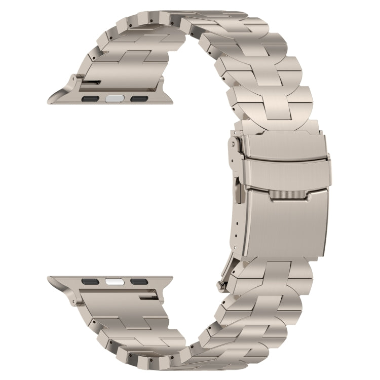 For Apple Watch Series 8 41mm Butterfly Type Titanium Steel Watch Band(Titanium) - Watch Bands by PMC Jewellery | Online Shopping South Africa | PMC Jewellery