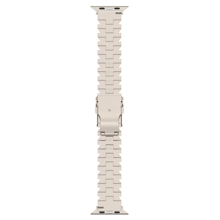 For Apple Watch Series 8 45mm Butterfly Type Titanium Steel Watch Band(Silver) - Watch Bands by PMC Jewellery | Online Shopping South Africa | PMC Jewellery