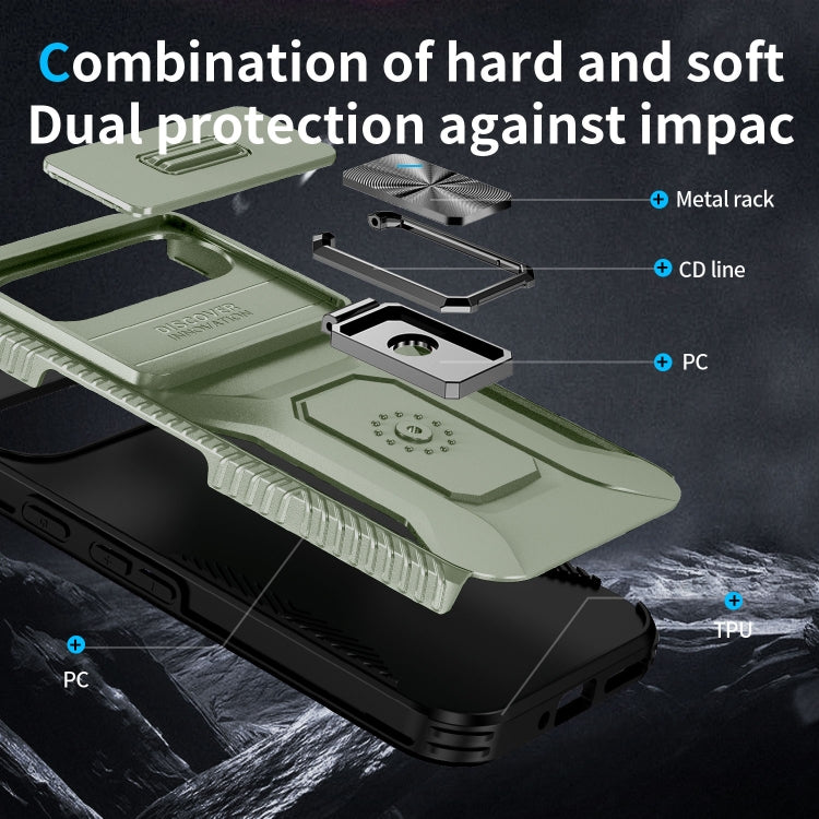 For Google Pixel 9 Pro XL Sliding Camshield Holder Phone Case(Alpine Green) - Google Cases by PMC TechLife | Online Shopping South Africa | PMC TechLife | Buy Now Pay Later Mobicred
