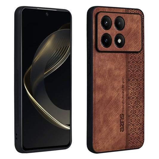 For Xiaomi Redmi K70 Pro AZNS 3D Embossed Skin Feel Phone Case(Brown) - Xiaomi Cases by AZNS | Online Shopping South Africa | PMC Jewellery | Buy Now Pay Later Mobicred