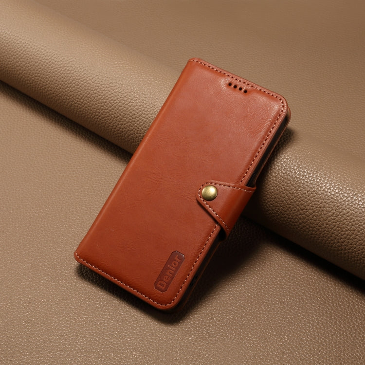 For iPhone 16 Plus Denior Cowhide Texture Wallet Style Leather Phone Case(Brown) - free shipping - PMC Jewellery - Order now!