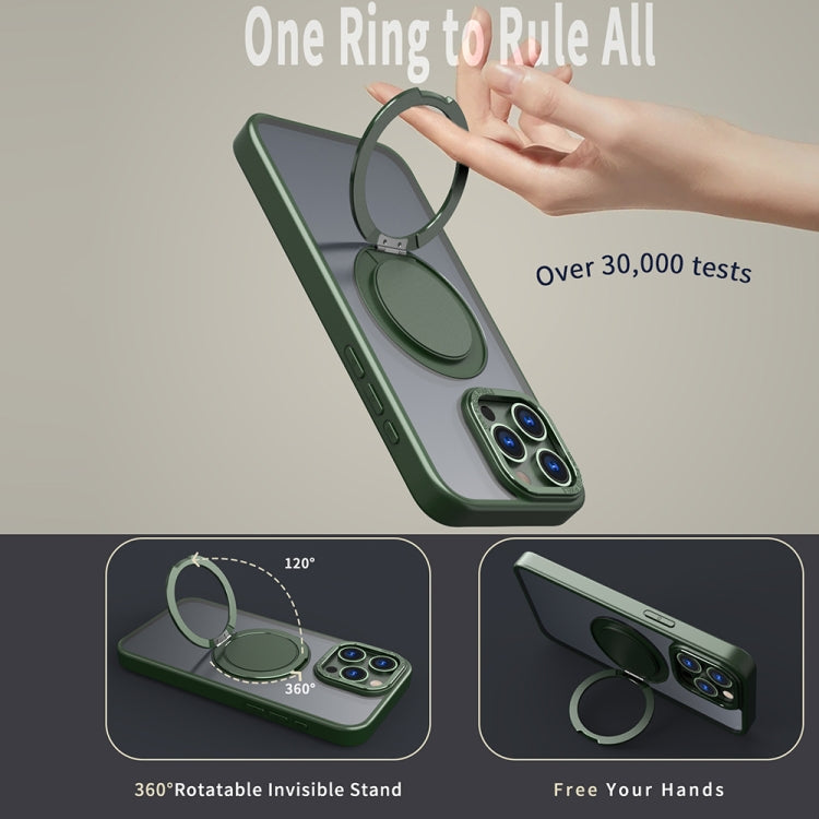 For iPhone 12 Pro Max 360-degree Rotating MagSafe Magnetic Holder Phone Case(Green) - iPhone 12 Pro Max Cases by PMC TechLife | Online Shopping South Africa | PMC TechLife