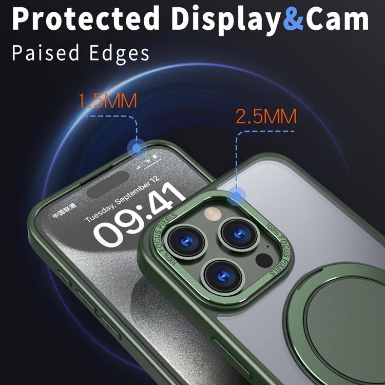 For iPhone 12 Pro Max 360-degree Rotating MagSafe Magnetic Holder Phone Case(Green) - iPhone 12 Pro Max Cases by PMC TechLife | Online Shopping South Africa | PMC TechLife