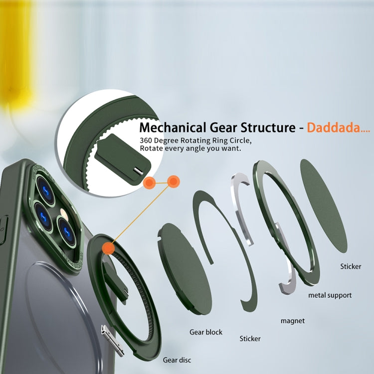 For iPhone 12 Pro Max 360-degree Rotating MagSafe Magnetic Holder Phone Case(Green) - iPhone 12 Pro Max Cases by PMC TechLife | Online Shopping South Africa | PMC TechLife