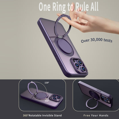 For iPhone 13 Pro 360-degree Rotating MagSafe Magnetic Holder Phone Case(Purple) - iPhone 13 Pro Cases by PMC Jewellery | Online Shopping South Africa | PMC Jewellery