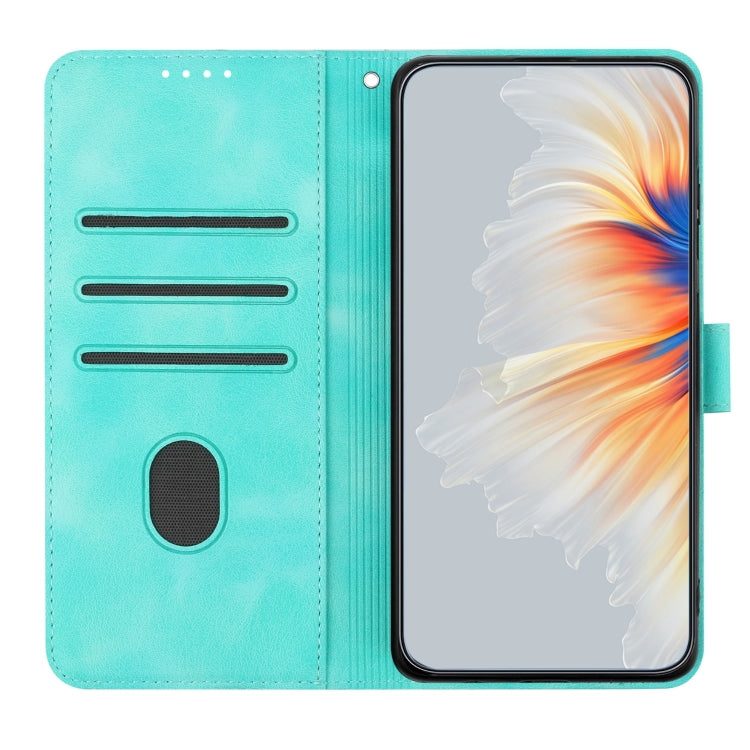 For Google Pixel 9 Pro Heart Pattern Skin Feel Leather Phone Case(Light Blue) - Google Cases by PMC TechLife | Online Shopping South Africa | PMC TechLife | Buy Now Pay Later Mobicred
