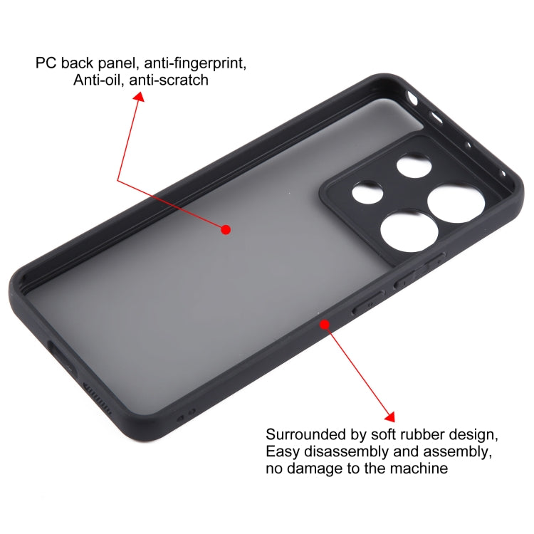 For Xiaomi Redmi Note 13 Pro Fine Pore Matte Black TPU + PC Phone Case - Note 13 Pro Cases by PMC TechLife | Online Shopping South Africa | PMC TechLife