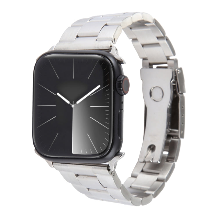 For Apple Watch Ultra 2 49mm Three-Bead Stainless Steel Watch Band(Silver) - free shipping - PMC TechLife - Order now!