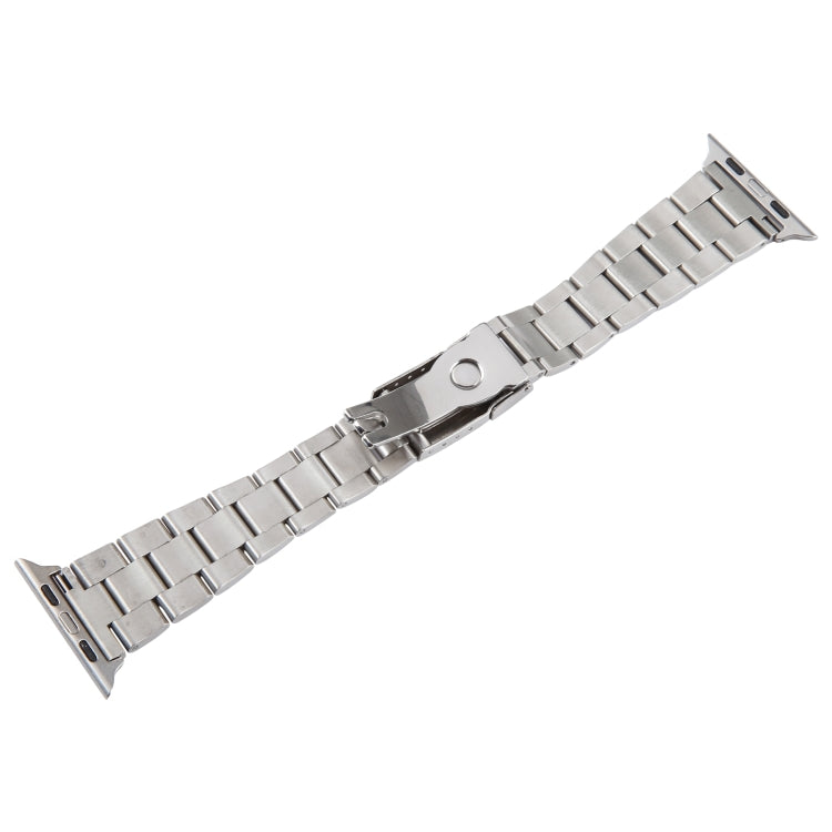 For Apple Watch Series 8 41mm Three-Bead Stainless Steel Watch Band(Silver) - free shipping - PMC TechLife - Order now!