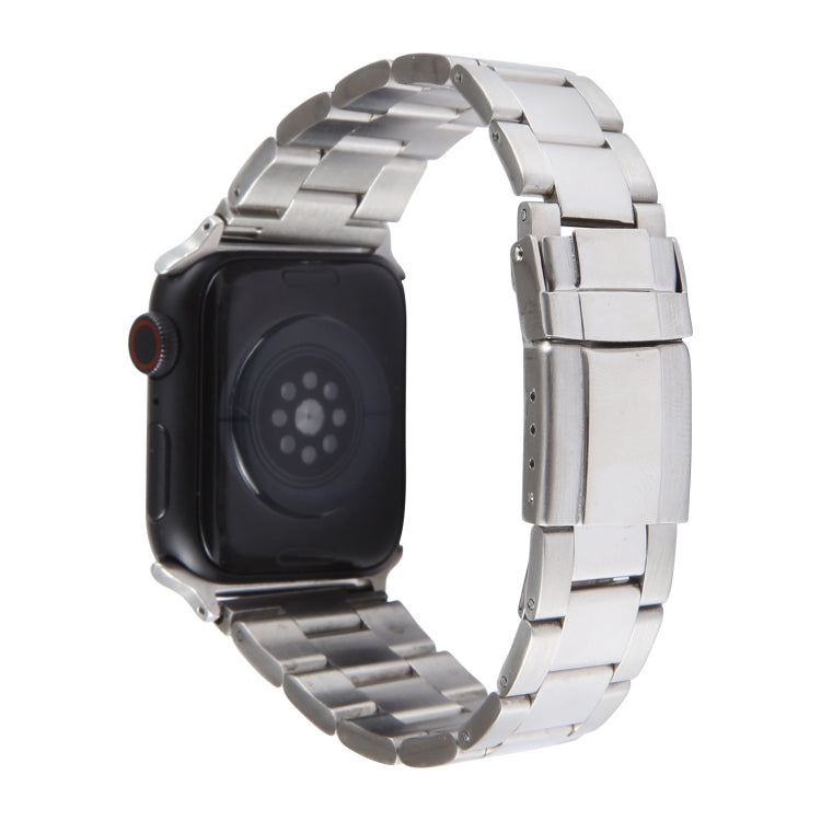 For Apple Watch Series 7 41mm Three-Bead Stainless Steel Watch Band(Silver) - free shipping - PMC TechLife - Order now!