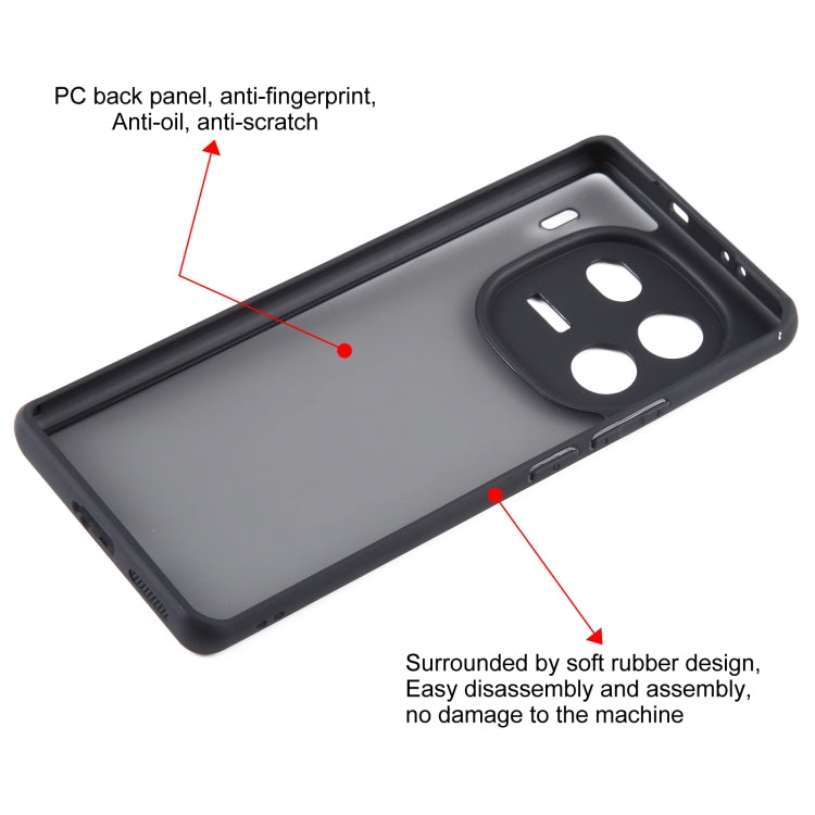 For vivo iQOO 12 Pro Fine Pore Matte Black TPU + PC Phone Case - iQOO 12 Pro Cases by PMC TechLife | Online Shopping South Africa | PMC TechLife | Buy Now Pay Later Mobicred