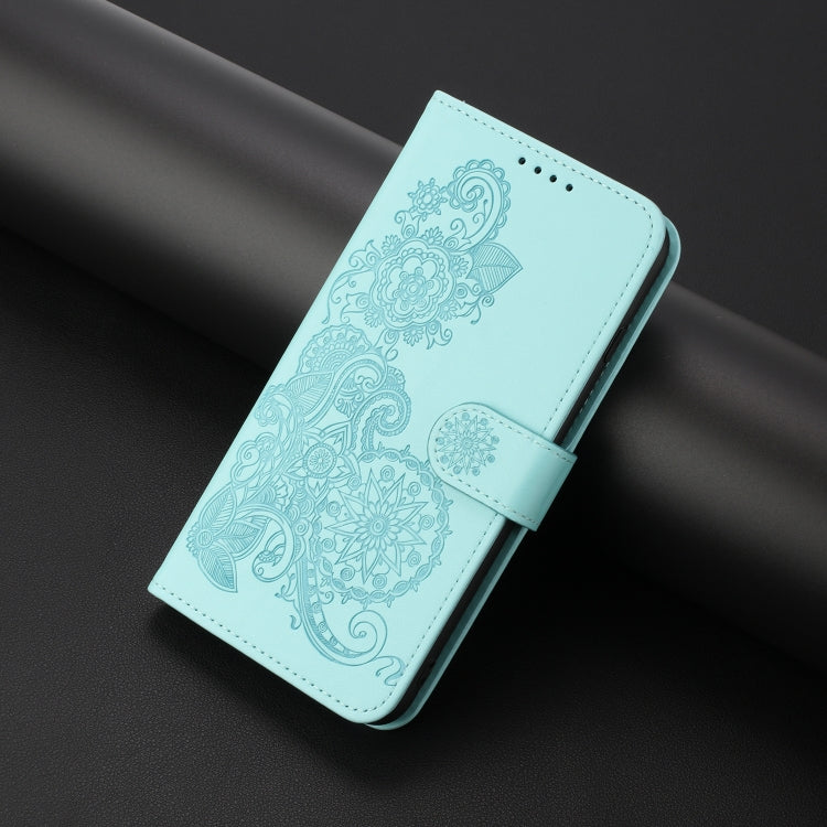 For Huawei Pura 70 Pro/70 Pro+ Datura Flower Embossed Flip Leather Phone Case(Light blue) - Huawei Cases by PMC Jewellery | Online Shopping South Africa | PMC Jewellery | Buy Now Pay Later Mobicred