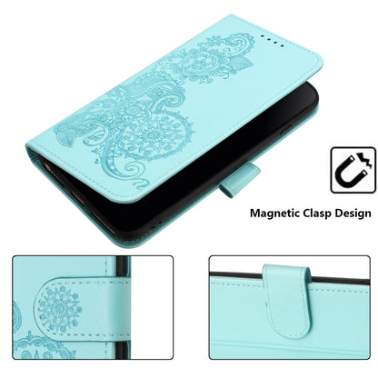 For Huawei Pura 70 Pro/70 Pro+ Datura Flower Embossed Flip Leather Phone Case(Light blue) - Huawei Cases by PMC Jewellery | Online Shopping South Africa | PMC Jewellery | Buy Now Pay Later Mobicred