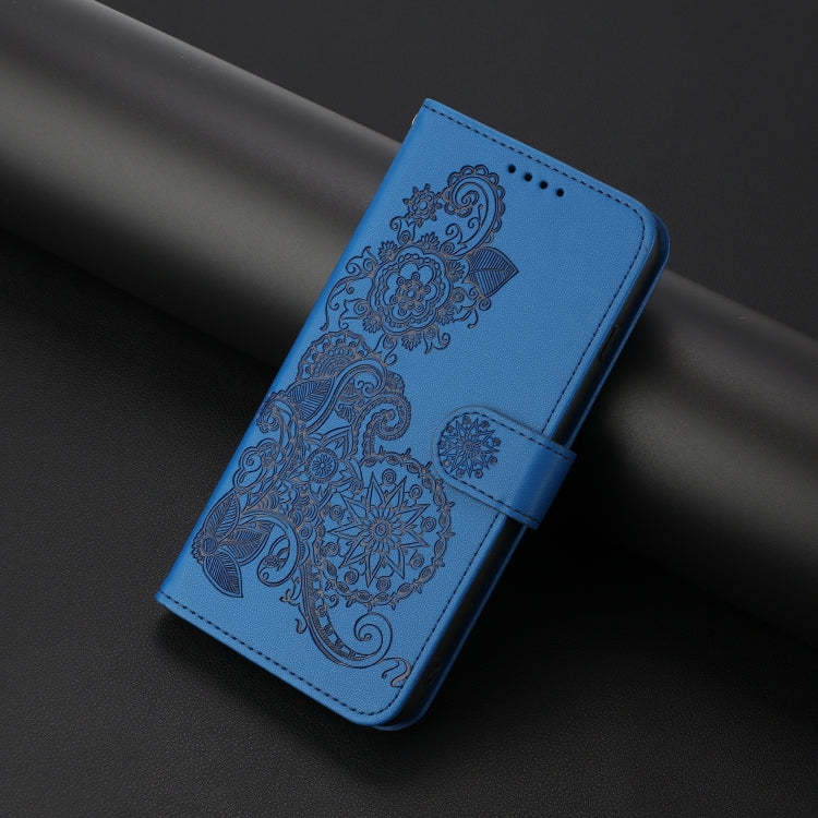 For Google Pixel 9 Pro Datura Flower Embossed Flip Leather Phone Case(Blue) - free shipping - PMC TechLife - Order now!