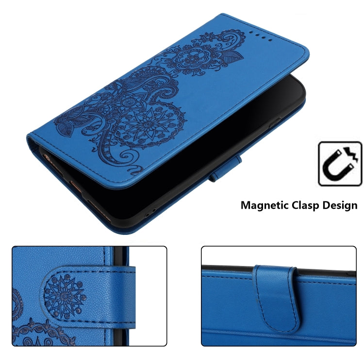 For Google Pixel 9 Pro Datura Flower Embossed Flip Leather Phone Case(Blue) - free shipping - PMC TechLife - Order now!