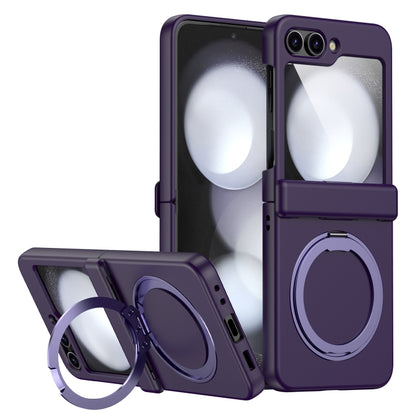 For Samsung Galaxy Z Flip5 5G 360 Degree Stand MagSafe Magnetic All-inclusive Phone Case(Dark Purple) - Galaxy Z Flip5 Cases by PMC Jewellery | Online Shopping South Africa | PMC Jewellery