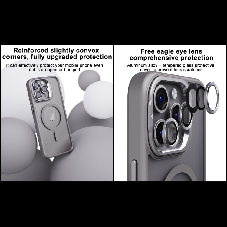 For iPhone 14 Pro Max Invisible Lens Holder PC + TPU Frosted MagSafe Phone Case(Black) - iPhone 14 Pro Max Cases by PMC TechLife | Online Shopping South Africa | PMC TechLife