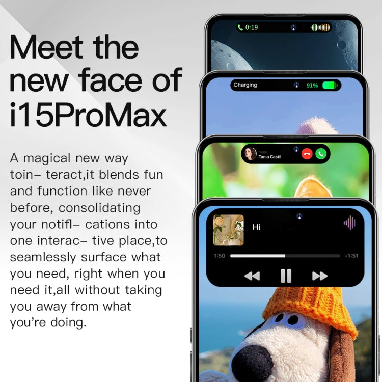 i15ProMax / L015A, 3GB+64GB, 6.61 inch Face Identification Android 8.1 MTK6753 Octa Core 1.5GHz, Network: 4G, AI GPT4, Dual SIM(Titanium White) -  by PMC Jewellery | Online Shopping South Africa | PMC Jewellery