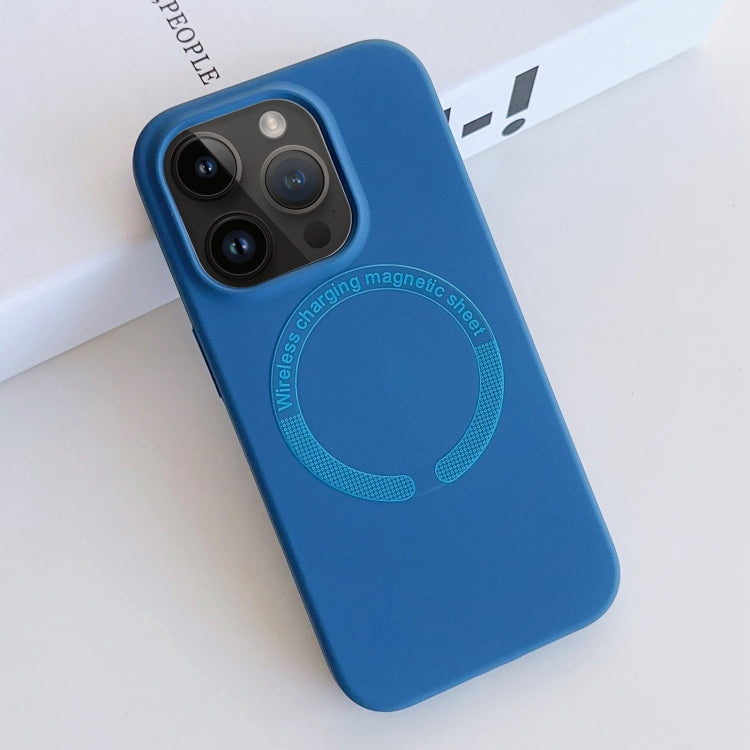 For iPhone 14 Pro Max MagSafe Magnetic Liquid Silicone Phone Case(Sea Blue) - iPhone 14 Pro Max Cases by PMC Jewellery | Online Shopping South Africa | PMC Jewellery