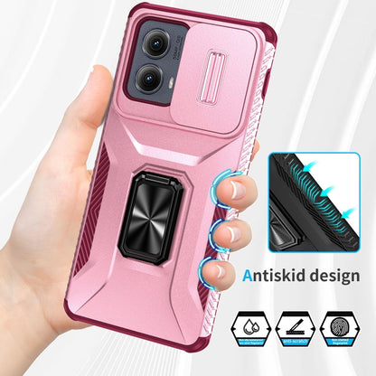 For Motorola Edge 5G 2024 Sliding Camshield Holder Phone Case(Pink + Rose Red) - Motorola Cases by PMC Jewellery | Online Shopping South Africa | PMC Jewellery | Buy Now Pay Later Mobicred