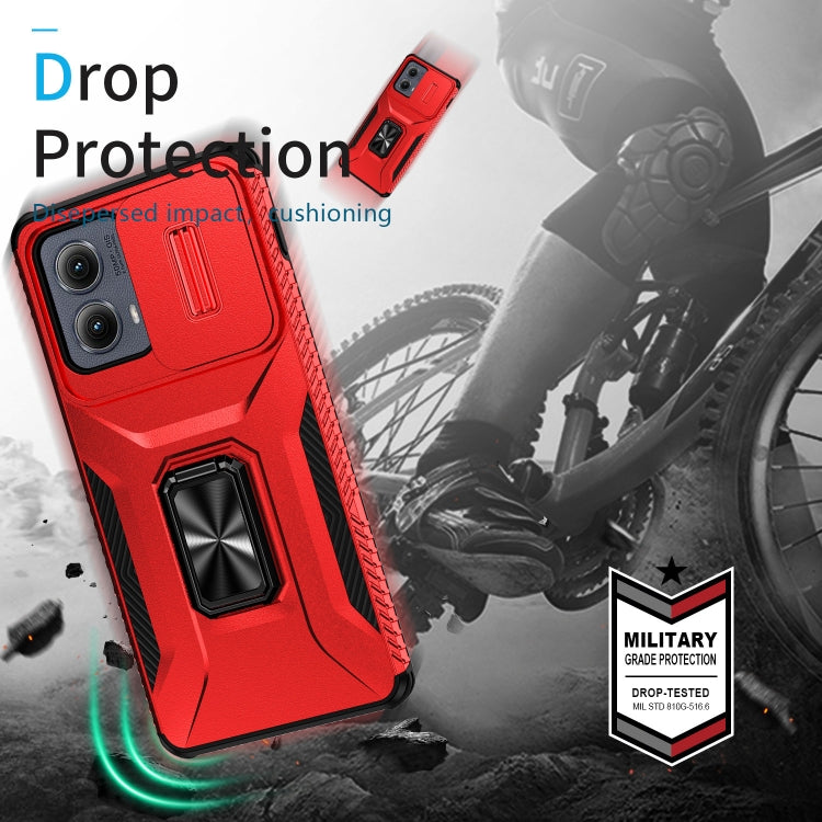 For Motorola Edge 5G 2024 Sliding Camshield Holder Phone Case(Red) - Motorola Cases by PMC Jewellery | Online Shopping South Africa | PMC Jewellery | Buy Now Pay Later Mobicred