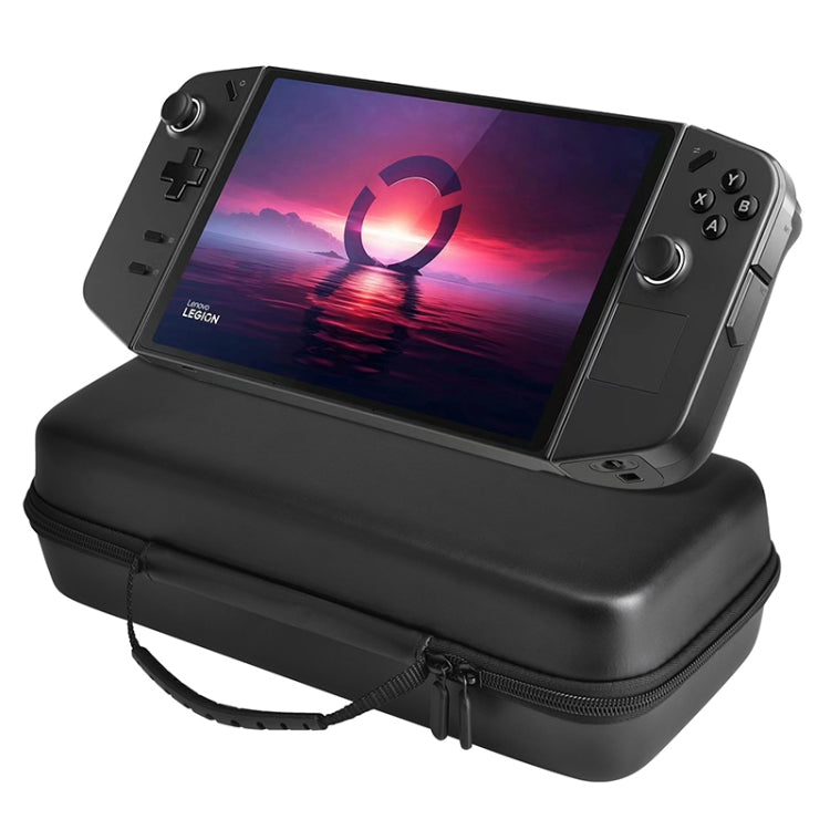 For Lenovo Legion Go  Portable EVA Leather Grain Game Console Storage Bag(Black) - Accessories by PMC TechLife | Online Shopping South Africa | PMC TechLife