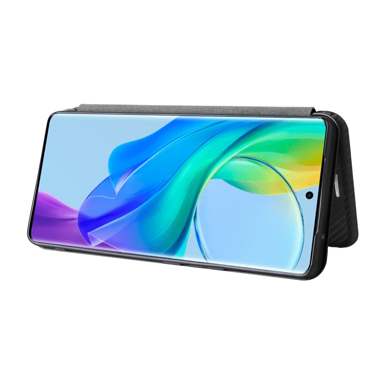 For vivo V29 Lite Carbon Fiber Texture Flip Leather Phone Case(Black) - vivo Cases by PMC TechLife | Online Shopping South Africa | PMC TechLife | Buy Now Pay Later Mobicred