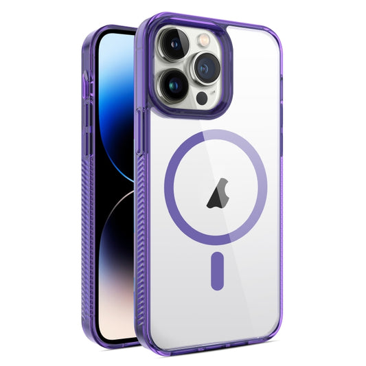 For iPhone 14 Pro 2.5mm MagSafe Acrylic Hybrid TPU Phone Case(Deep Purple) - iPhone 14 Pro Cases by PMC Jewellery | Online Shopping South Africa | PMC Jewellery