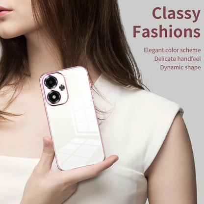 For OPPO A2m Transparent Plating Fine Hole Phone Case(Transparent) - OPPO Cases by PMC Jewellery | Online Shopping South Africa | PMC Jewellery | Buy Now Pay Later Mobicred