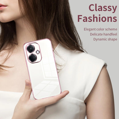 For OPPO K11 Transparent Plating Fine Hole Phone Case(Transparent) - OPPO Cases by PMC Jewellery | Online Shopping South Africa | PMC Jewellery | Buy Now Pay Later Mobicred