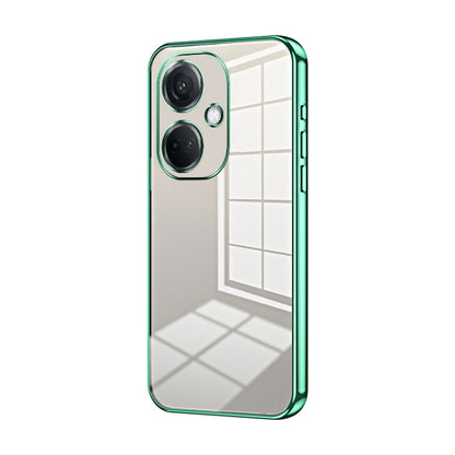 For OPPO K11 Transparent Plating Fine Hole Phone Case(Green) - OPPO Cases by PMC Jewellery | Online Shopping South Africa | PMC Jewellery | Buy Now Pay Later Mobicred