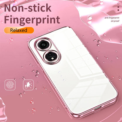 For OPPO A1 Pro Transparent Plating Fine Hole Phone Case(Purple) - OPPO Cases by PMC Jewellery | Online Shopping South Africa | PMC Jewellery | Buy Now Pay Later Mobicred