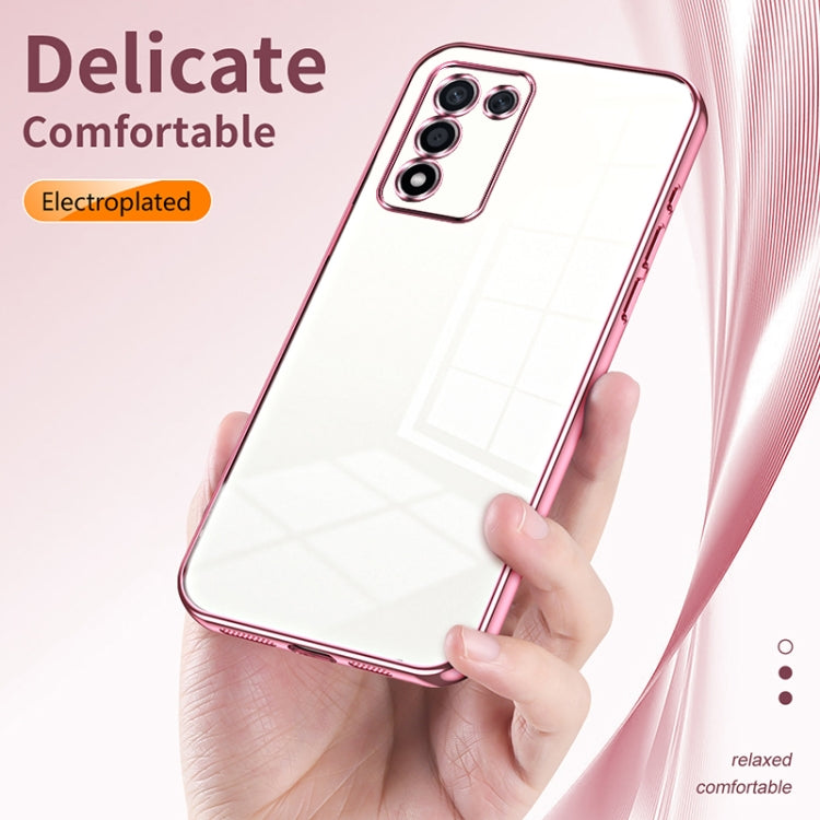 For OPPO K9s / K10 Energy Transparent Plating Fine Hole Phone Case(Silver) - OPPO Cases by PMC TechLife | Online Shopping South Africa | PMC TechLife | Buy Now Pay Later Mobicred