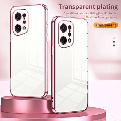 For OPPO Find X5 Transparent Plating Fine Hole Phone Case(Silver) - OPPO Cases by PMC Jewellery | Online Shopping South Africa | PMC Jewellery | Buy Now Pay Later Mobicred