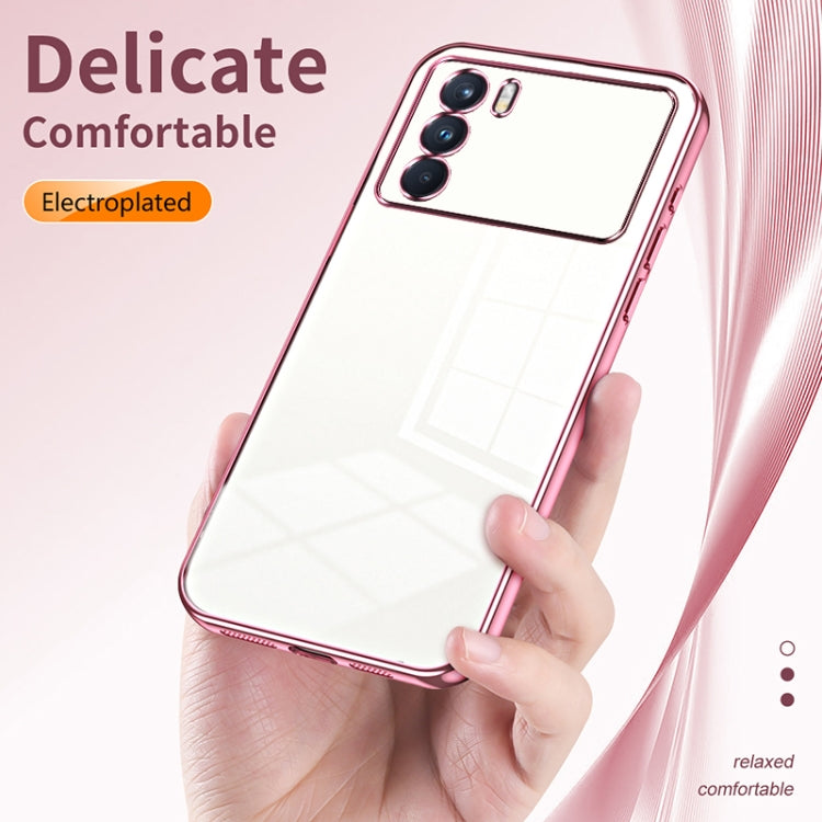 For OPPO K9 Pro Transparent Plating Fine Hole Phone Case(Silver) - OPPO Cases by PMC Jewellery | Online Shopping South Africa | PMC Jewellery | Buy Now Pay Later Mobicred