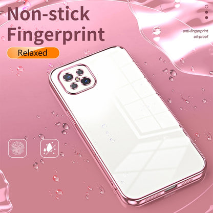 For OPPO A92s / Reno4 Z 5G Transparent Plating Fine Hole Phone Case(Gold) - OPPO Cases by PMC Jewellery | Online Shopping South Africa | PMC Jewellery | Buy Now Pay Later Mobicred