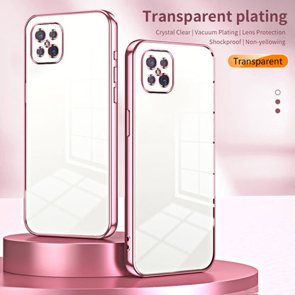 For OPPO A92s / Reno4 Z 5G Transparent Plating Fine Hole Phone Case(Black) - OPPO Cases by PMC Jewellery | Online Shopping South Africa | PMC Jewellery | Buy Now Pay Later Mobicred