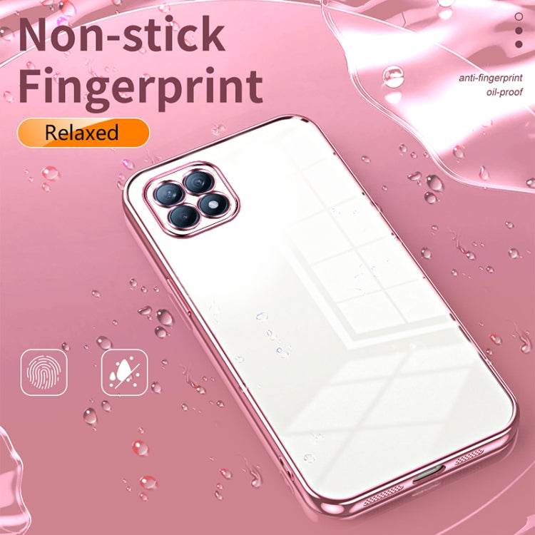 For OPPO Reno4 SE Transparent Plating Fine Hole Phone Case(Transparent) - OPPO Cases by PMC TechLife | Online Shopping South Africa | PMC TechLife | Buy Now Pay Later Mobicred