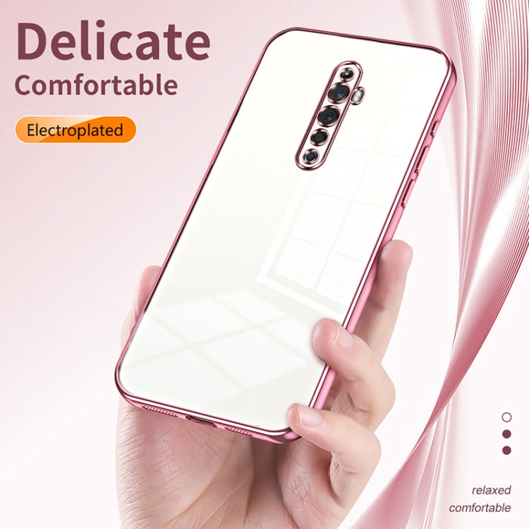 For OPPO Reno2 Z / Reno2 F Transparent Plating Fine Hole Phone Case(Gold) - OPPO Cases by PMC Jewellery | Online Shopping South Africa | PMC Jewellery | Buy Now Pay Later Mobicred