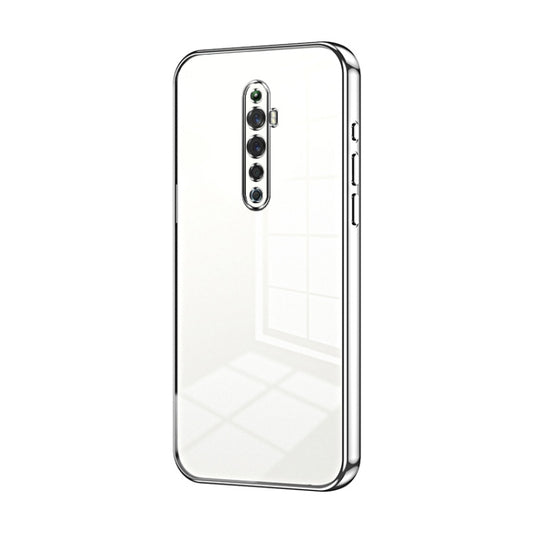 For OPPO Reno2 Z / Reno2 F Transparent Plating Fine Hole Phone Case(Silver) - OPPO Cases by PMC Jewellery | Online Shopping South Africa | PMC Jewellery | Buy Now Pay Later Mobicred