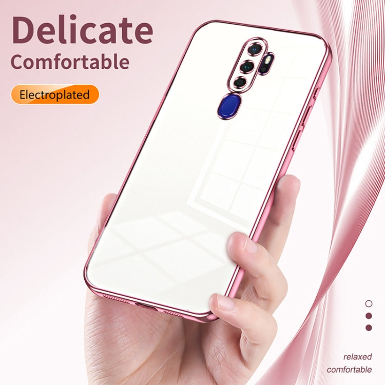 For OPPO A11x / A9 2020 Transparent Plating Fine Hole Phone Case(Gold) - OPPO Cases by PMC TechLife | Online Shopping South Africa | PMC TechLife | Buy Now Pay Later Mobicred
