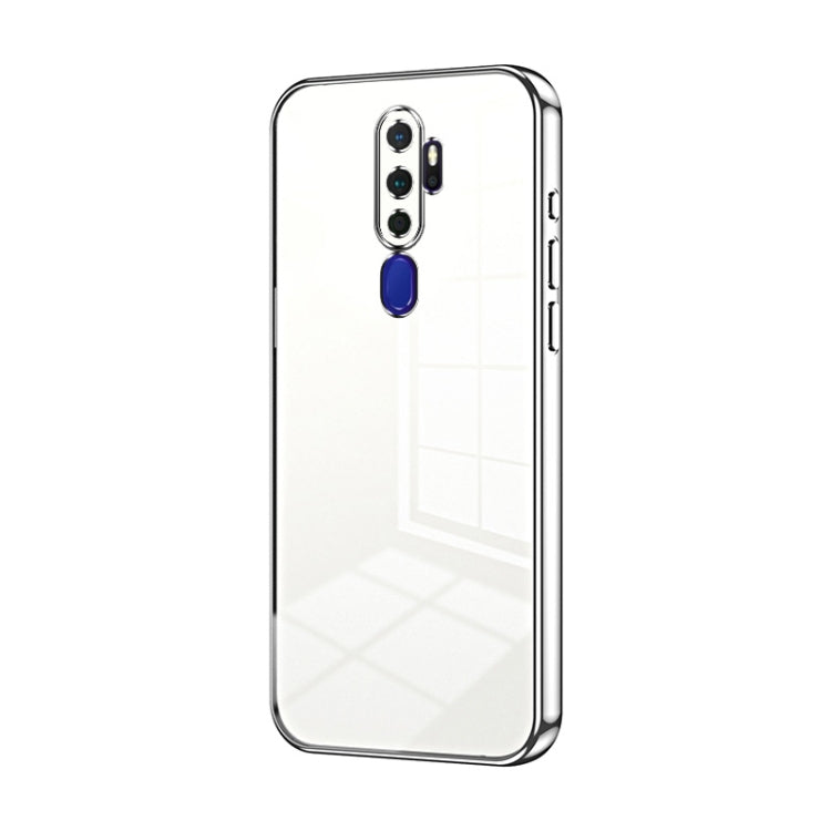 For OPPO A11x / A9 2020 Transparent Plating Fine Hole Phone Case(Silver) - OPPO Cases by PMC Jewellery | Online Shopping South Africa | PMC Jewellery | Buy Now Pay Later Mobicred